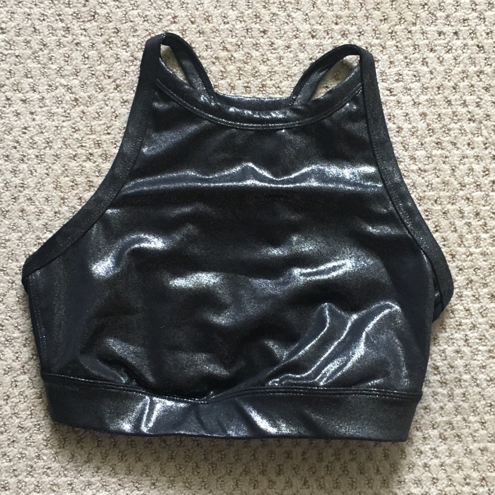 Sparkle high neck sports bra